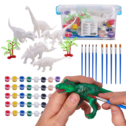 The Twiddlers - 15 pcs Paint Your Own Dinosaurs Kit, Includes Figurines The Twiddlers