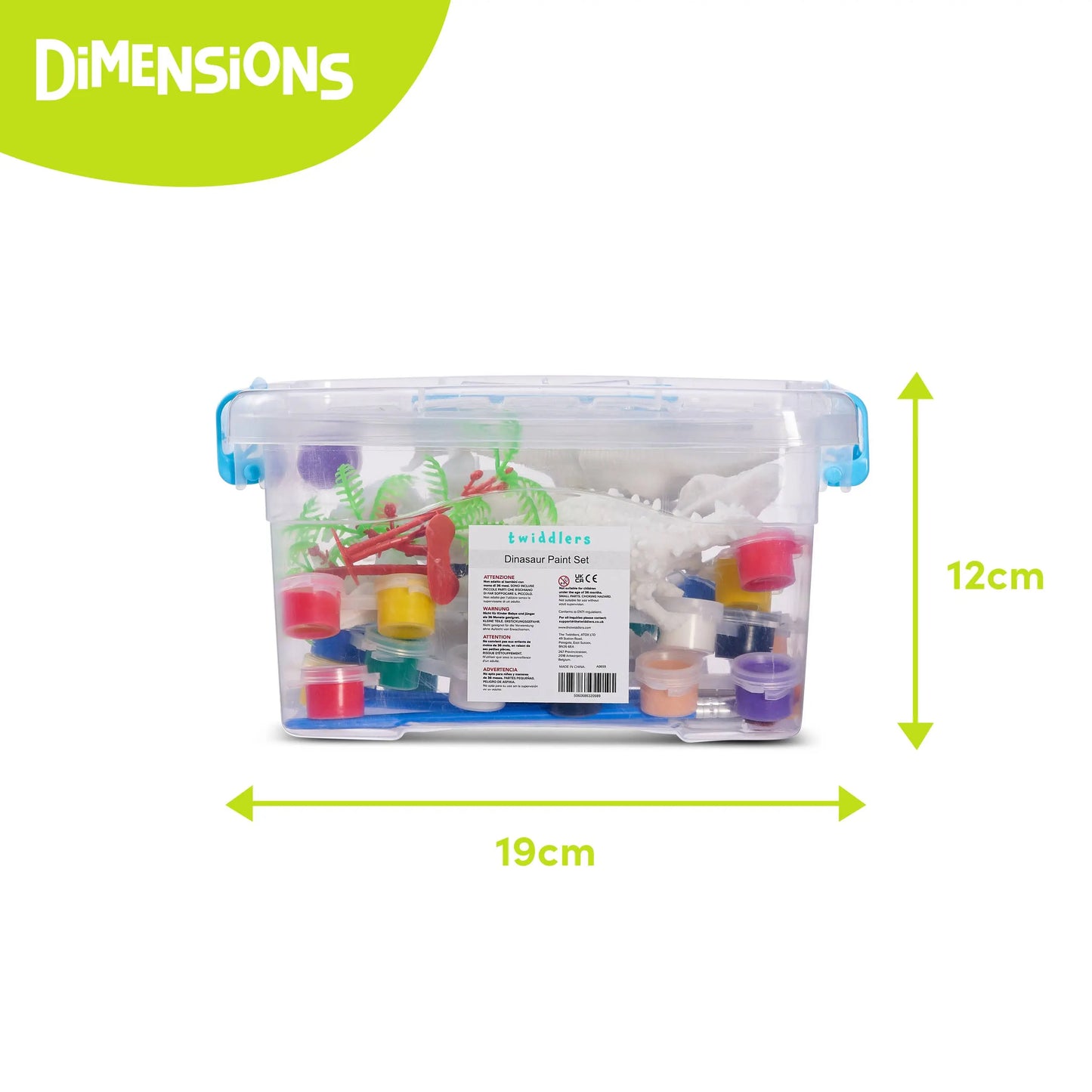The Twiddlers - 15 pcs Paint Your Own Dinosaurs Kit, Includes Figurines The Twiddlers