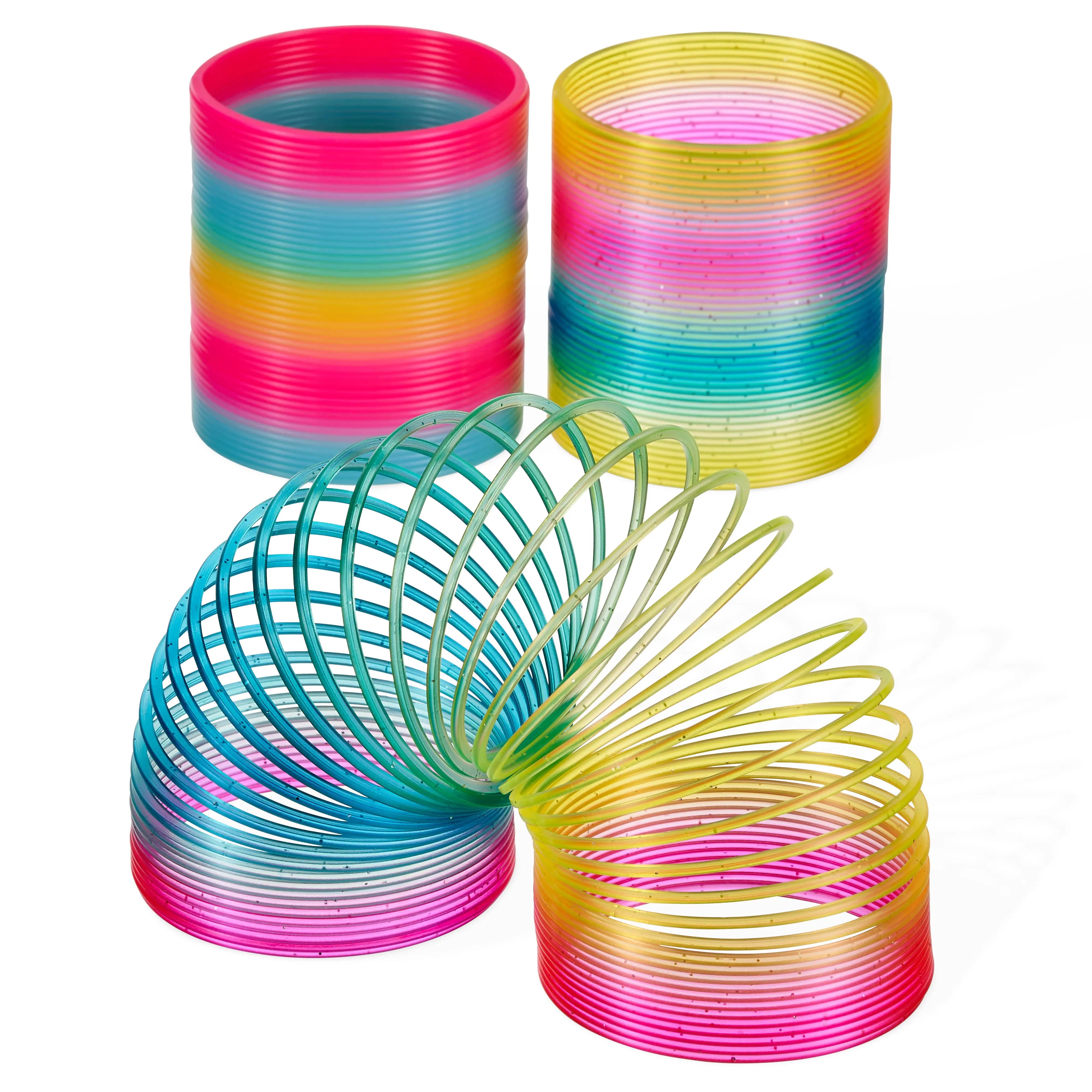 Spring Tos The Twiddlers - 3 Large Rainbow Spring Toys for Kids, Fidget Toy,