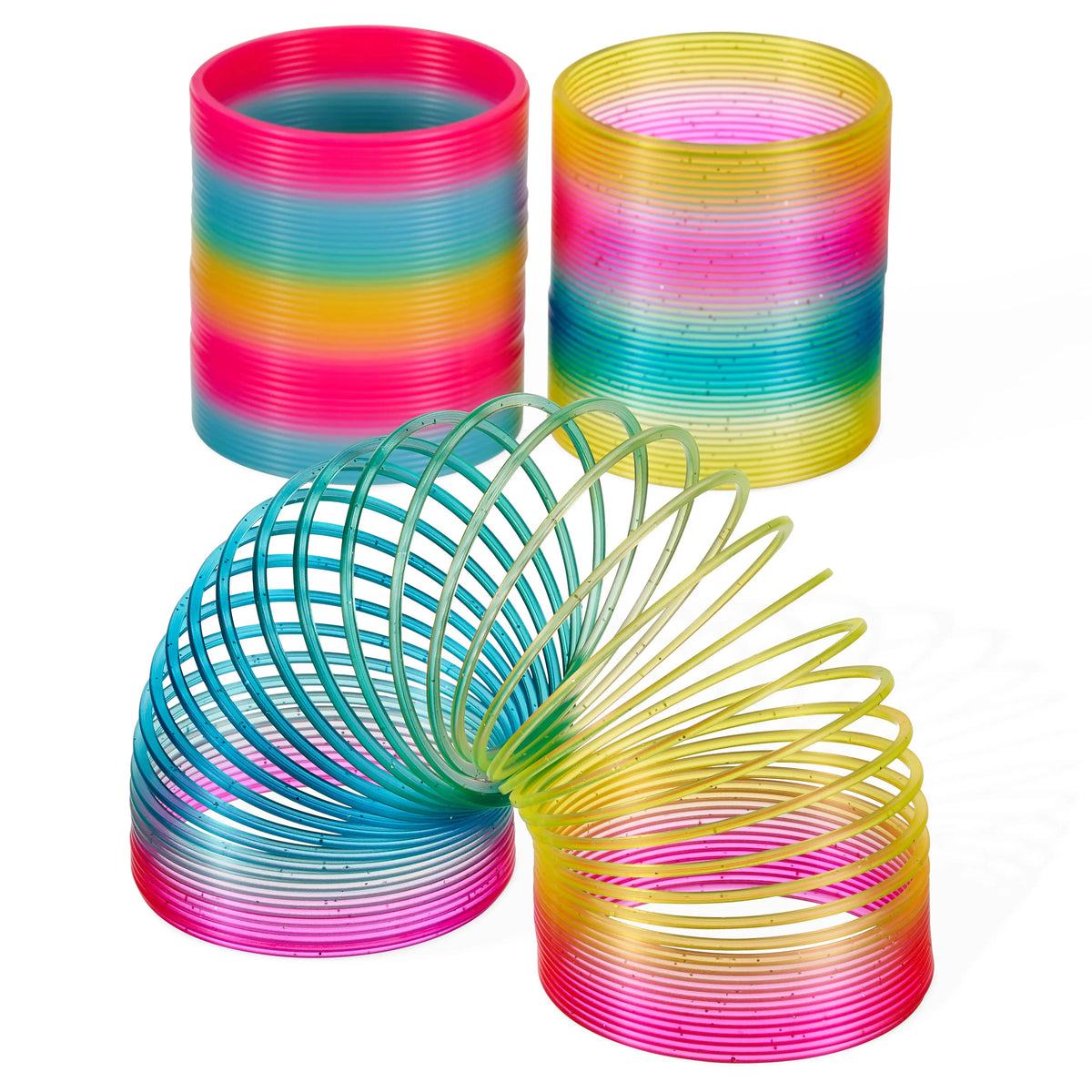 Spring Edition Toy The Twiddlers - 3 Large Rainbow Spring Toys for Kids, Fidget Toy,