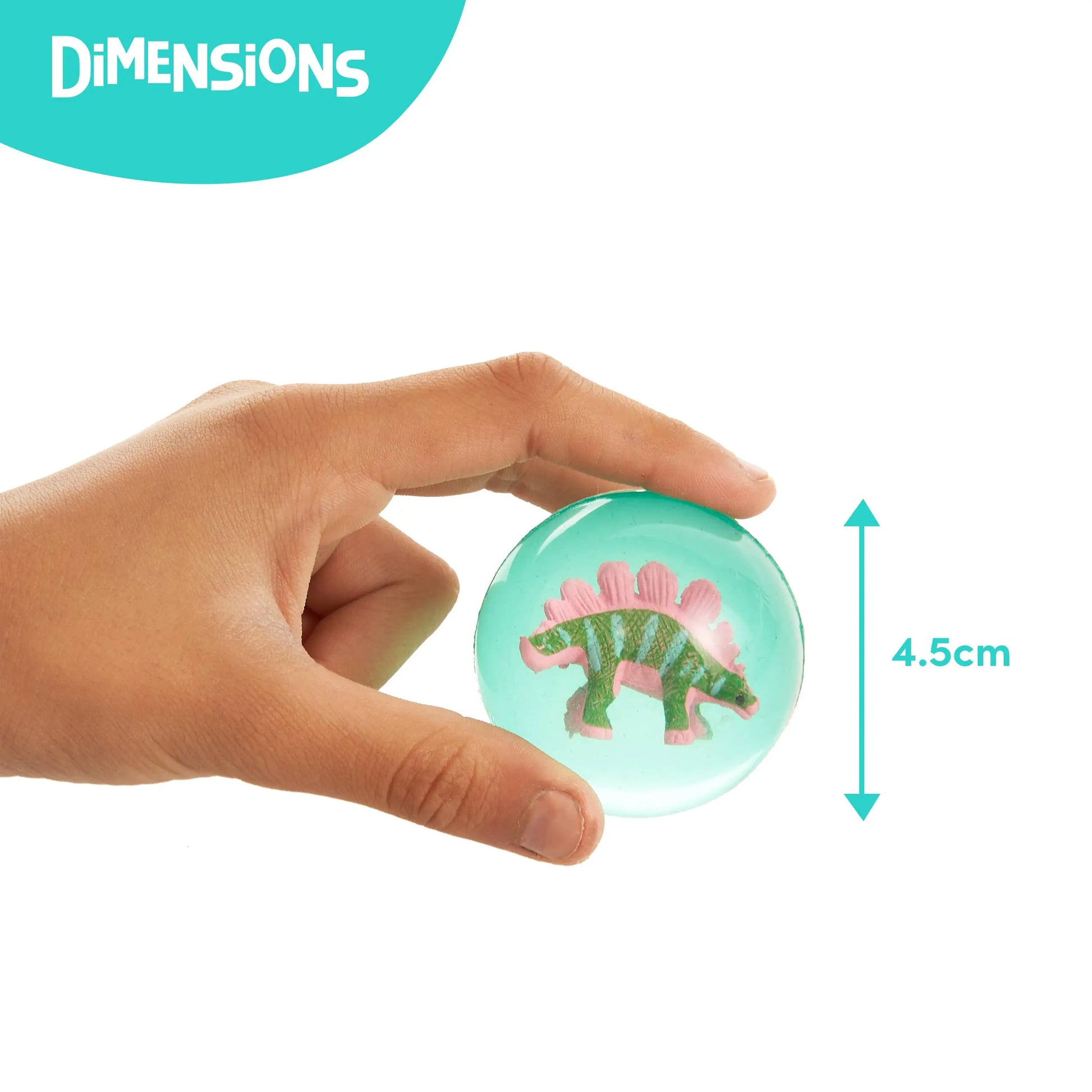 The Twiddlers - 8 Dinosaur Bouncy Rubber Balls (4.5cm) The Twiddlers