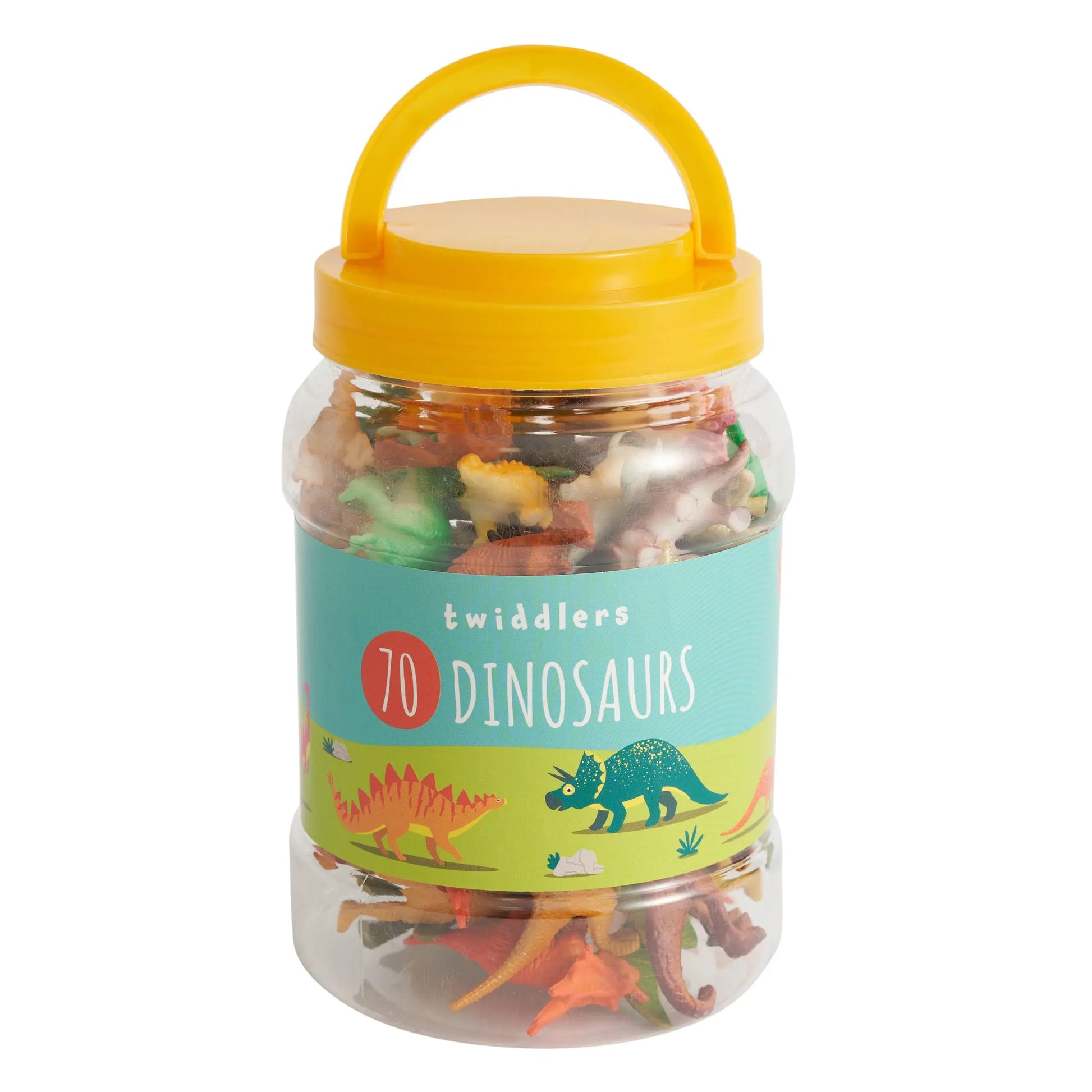 The Twiddlers - Tub of 70 Small Dinosaur Mini Jurassic Figures Kids Toy Play The Twiddlers