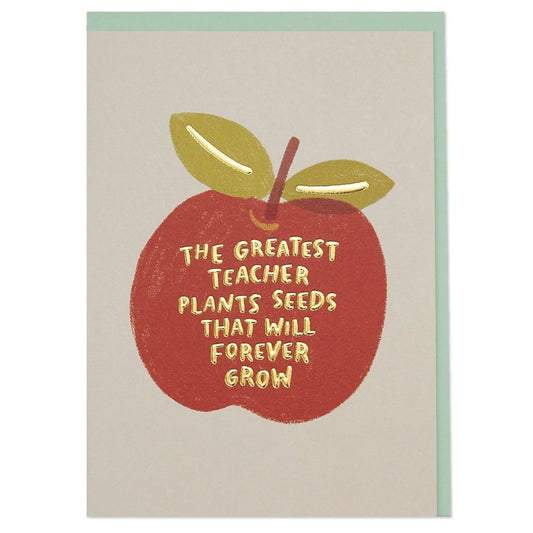 The greatest teacher plants seeds card (WHM46) Raspberry Blossom