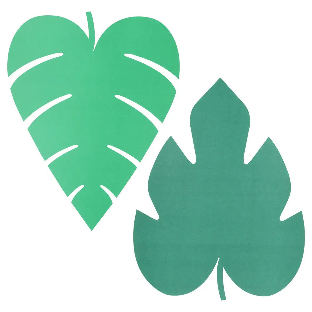 Tropical leaf paper placemats Meri Meri