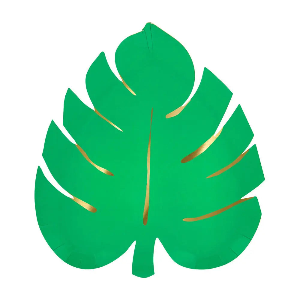 Tropical leaf plates Meri Meri