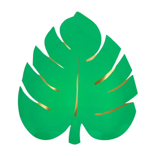 Tropical leaf plates Meri Meri