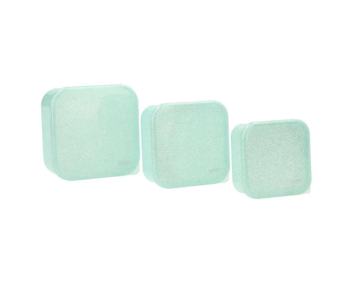 Tutete - 3 Aqua Glitter Turquoise Lunch Boxes Tutete