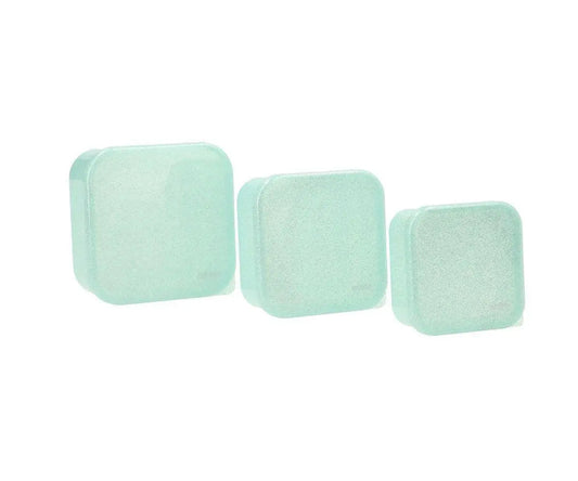 Tutete - 3 Aqua Glitter Turquoise Lunch Boxes Tutete