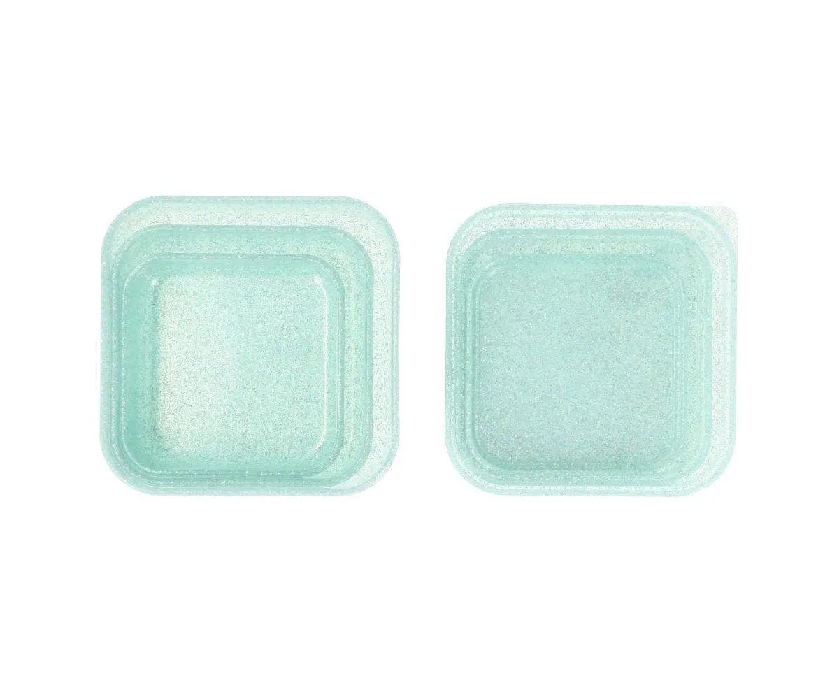 Tutete - 3 Aqua Glitter Turquoise Lunch Boxes Tutete