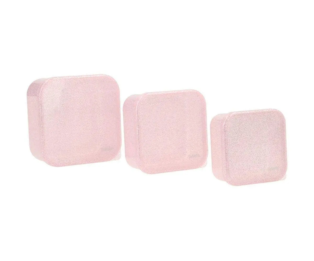 Tutete - 3 Glitter Pink Lunch Boxes Tutete
