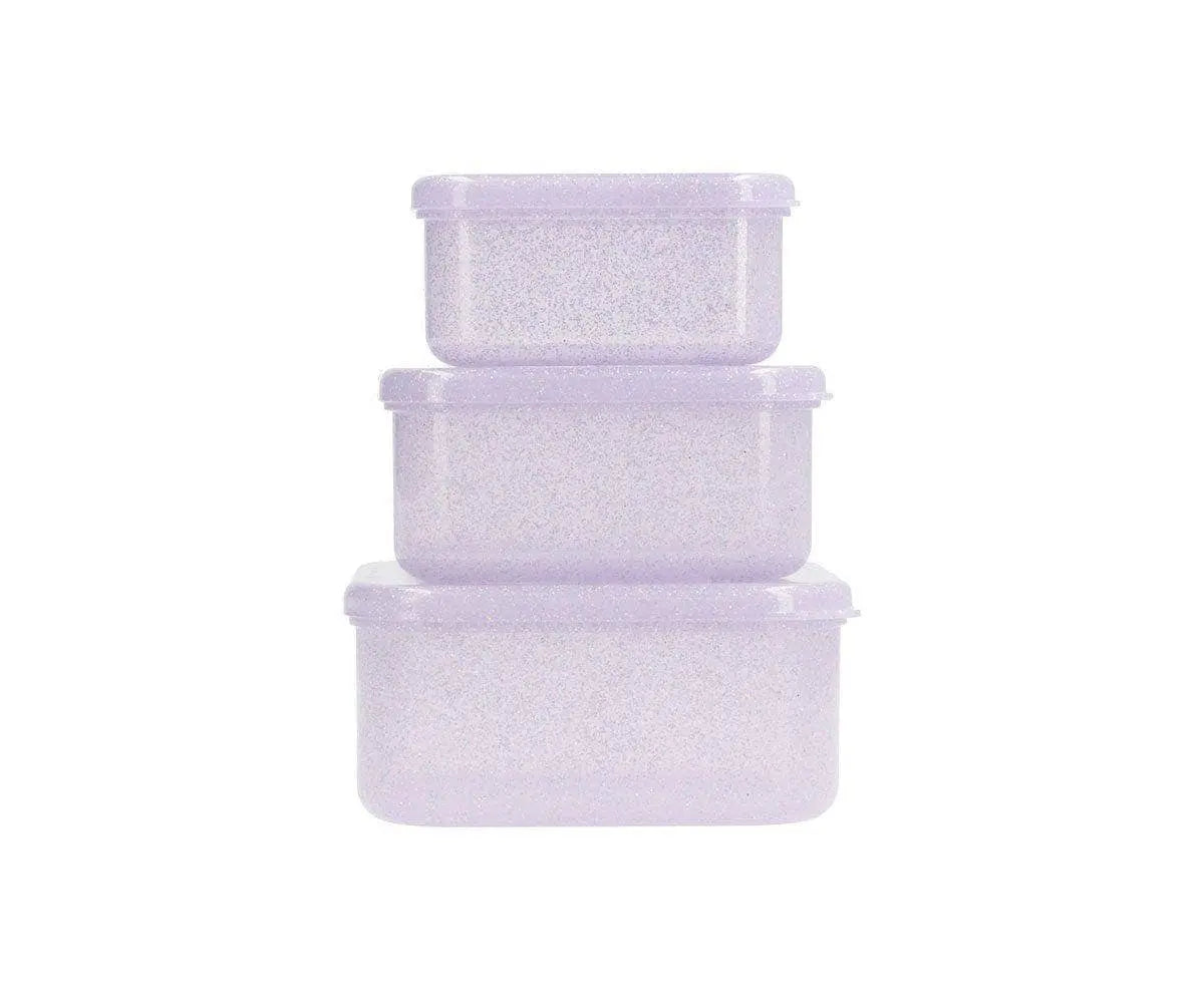 Tutete - 3 Lunch Boxes Glitter Lilac Tutete