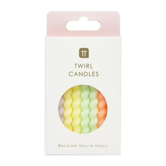 Twisted Pastel Birthday Candles - 8 Pack Talking Tables