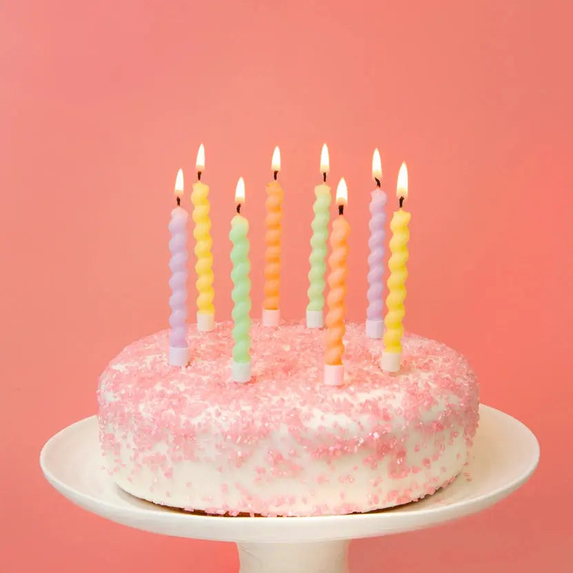 Twisted Pastel Birthday Candles - 8 Pack Talking Tables