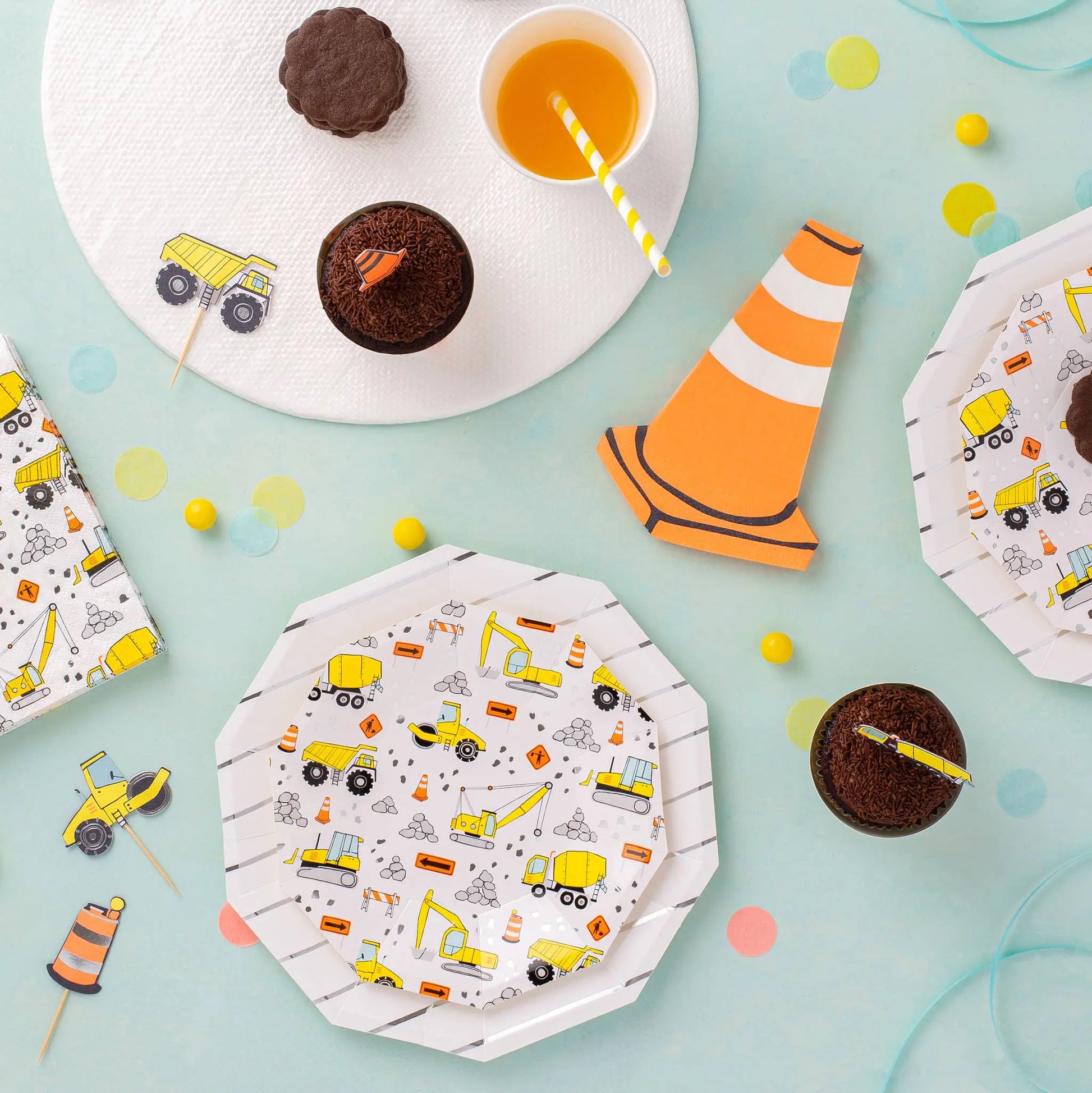Under Construction "Traffic Cone" Petite Napkins - 16 Pk. Jollity & Co. + Daydream Society