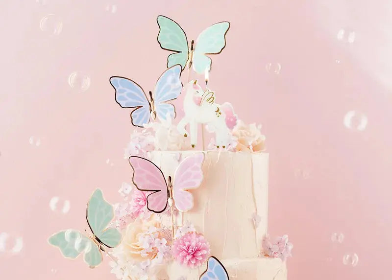 Unicorn Birthday Candle, 9 cm, mix Partydeco