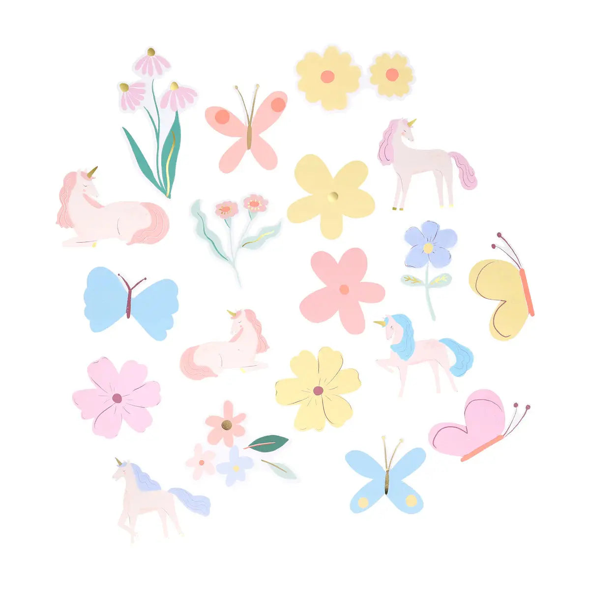 Unicorn Shaped Stickers (x 25) Meri Meri