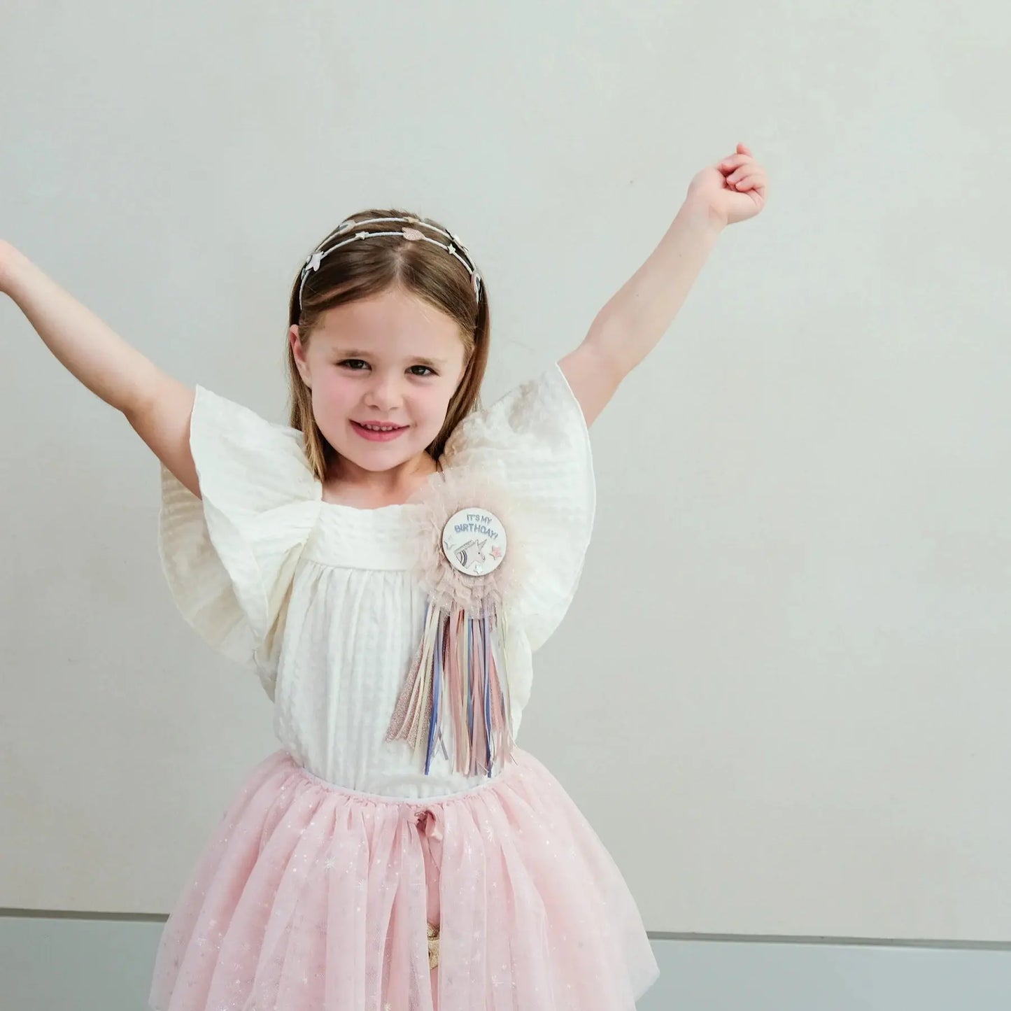 Unicorn birthday badge Mimi & Lula