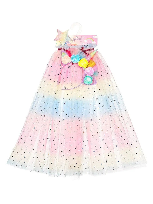 Unicorn cape + tiara + wand set Souza
