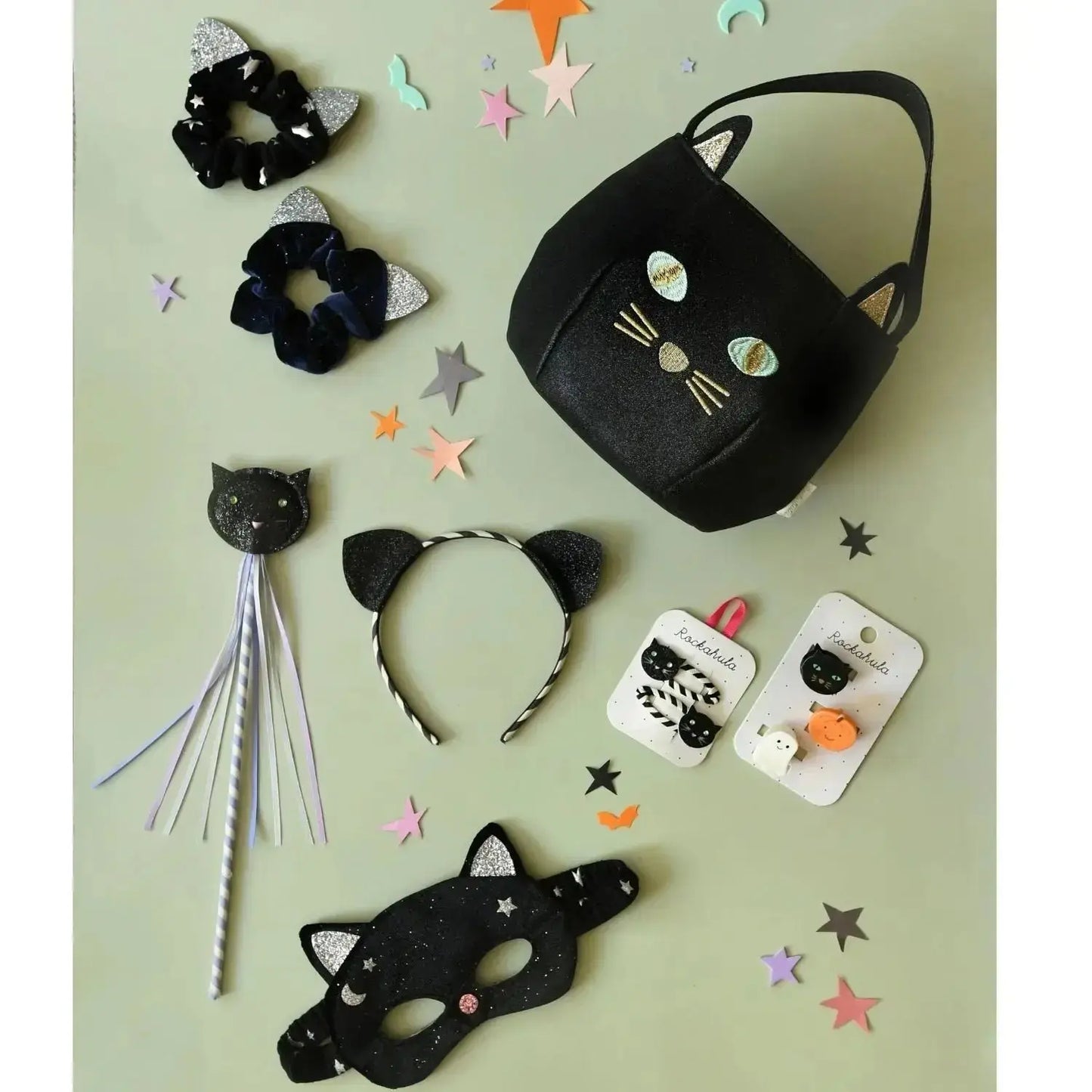 Velvet Black Cat Mask (3-10 Years) Rockahula