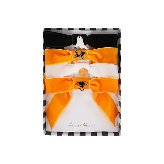 Velvet bow hairclips Meri Meri