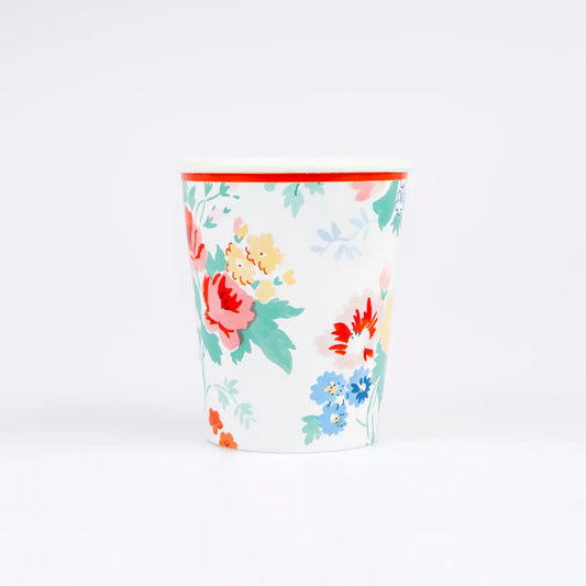 Vintage Floral Cups (x 8) Meri Meri