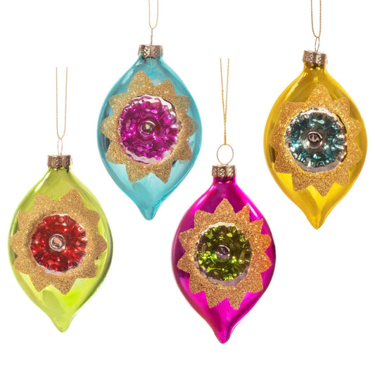 Vintage Indented Baubles - Set Of 4 SASS AND BELLE