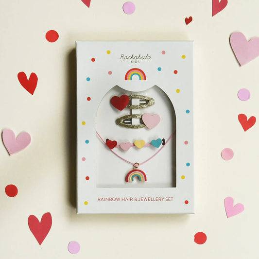 Vintage Rainbow Hair & Jewellery Set Rockahula