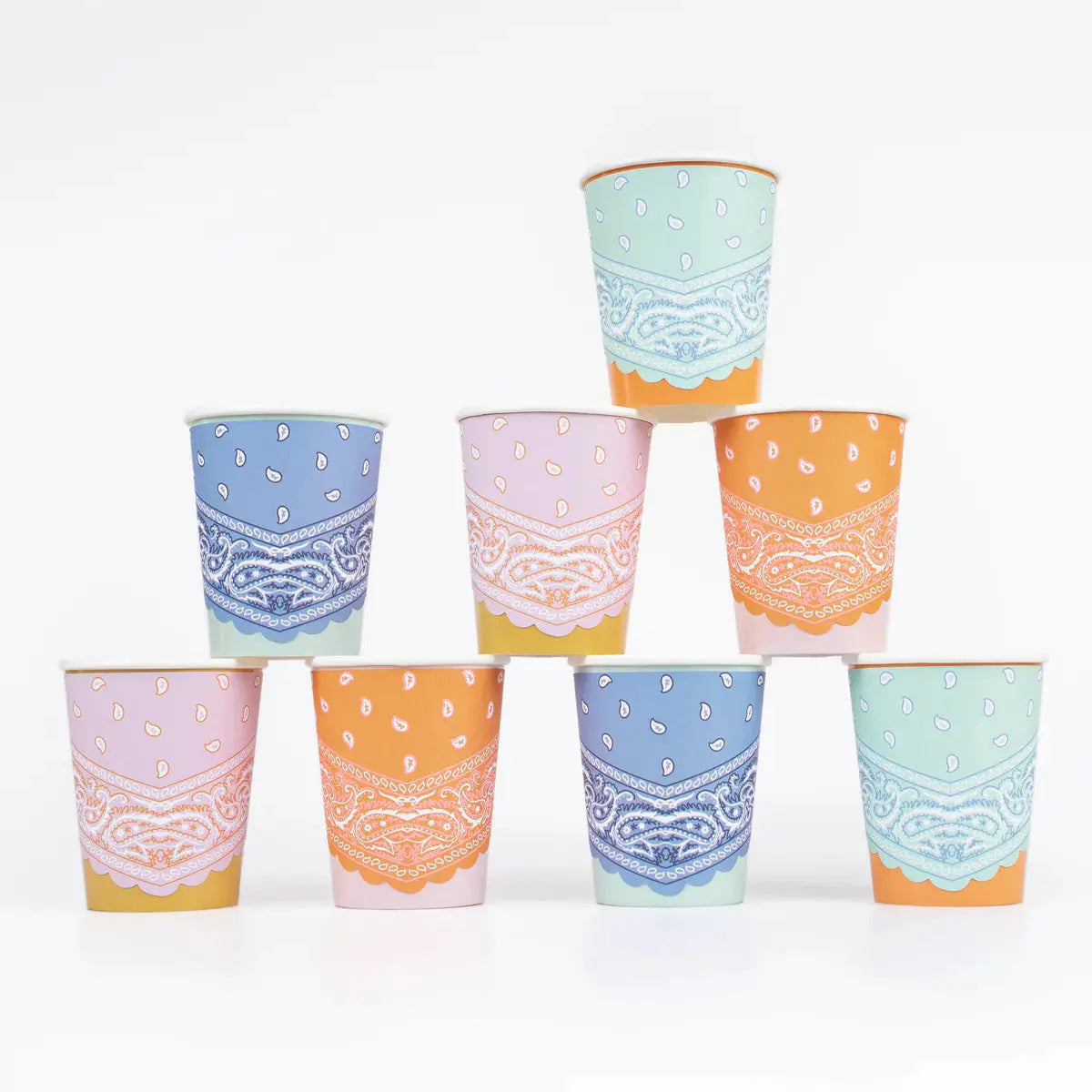 Western Bandana Cups (x 8) Meri Meri
