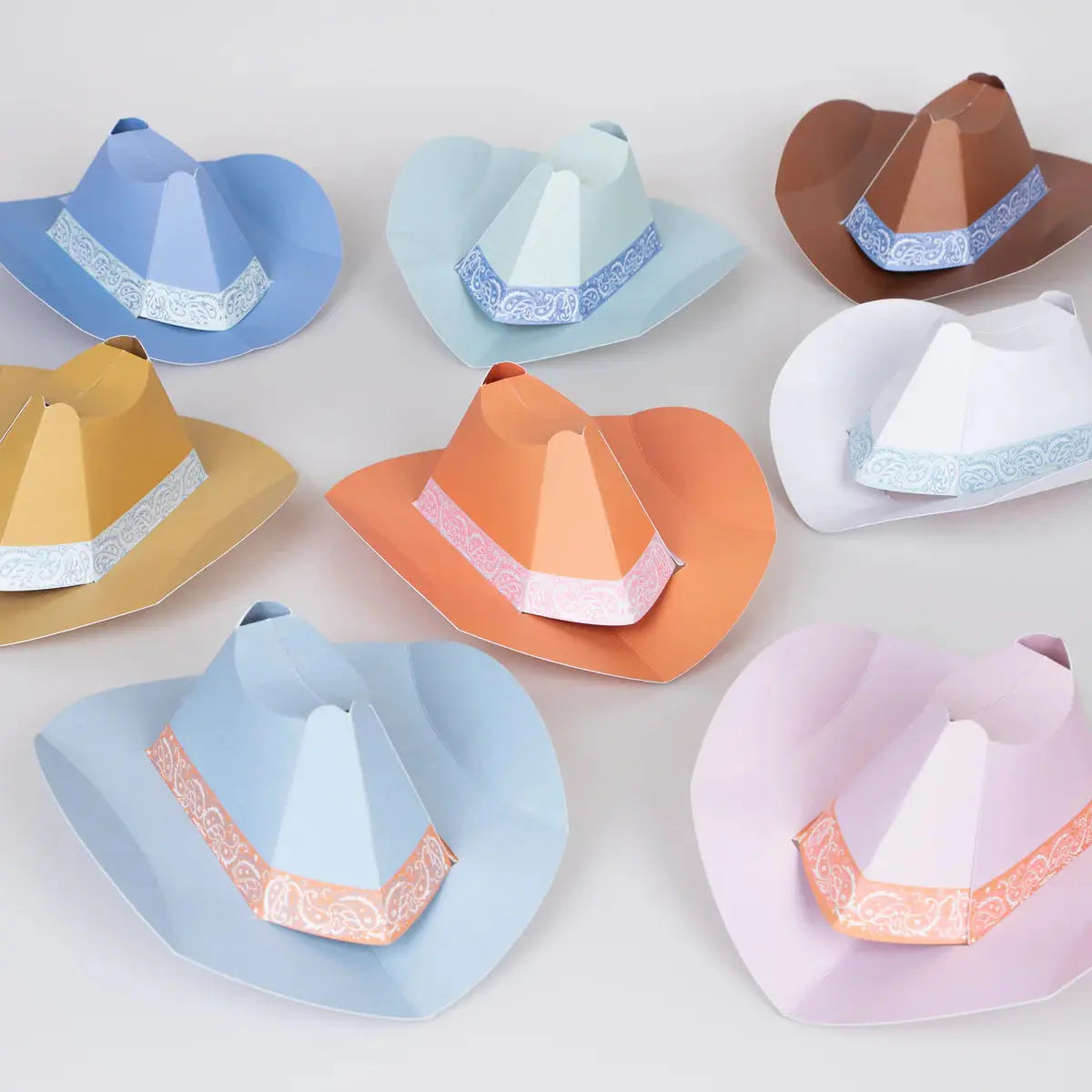 Western Mini Party Hats (x 8) Meri Meri