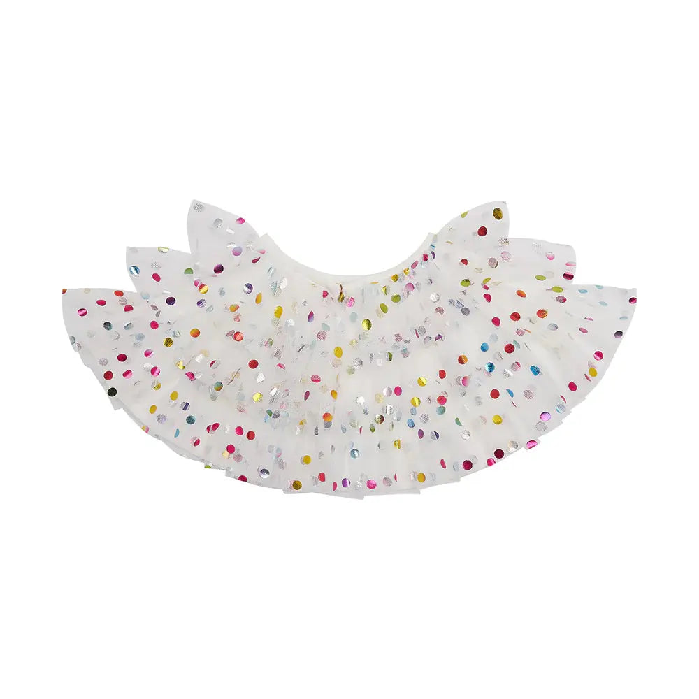 White Layer Cape Spotty Bob & blossom