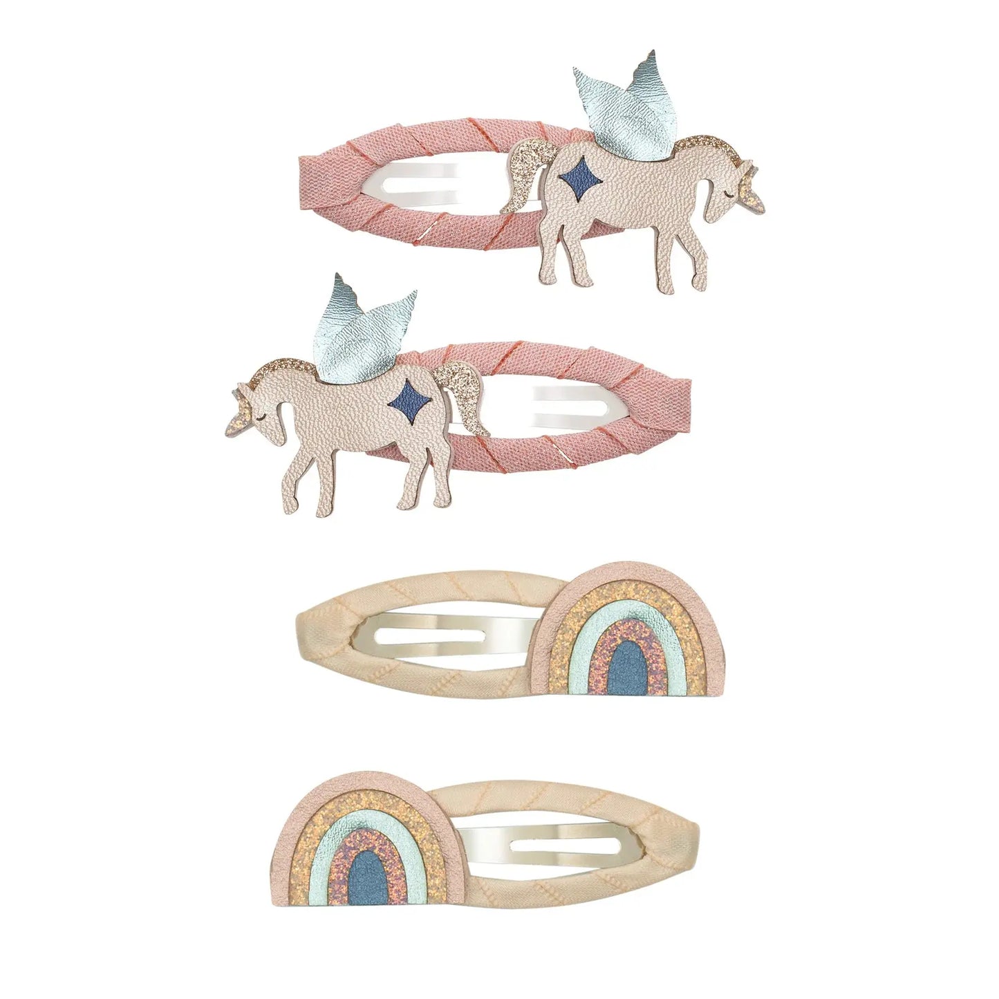 Winged unicorn & rainbow clic clacs Mimi & Lula
