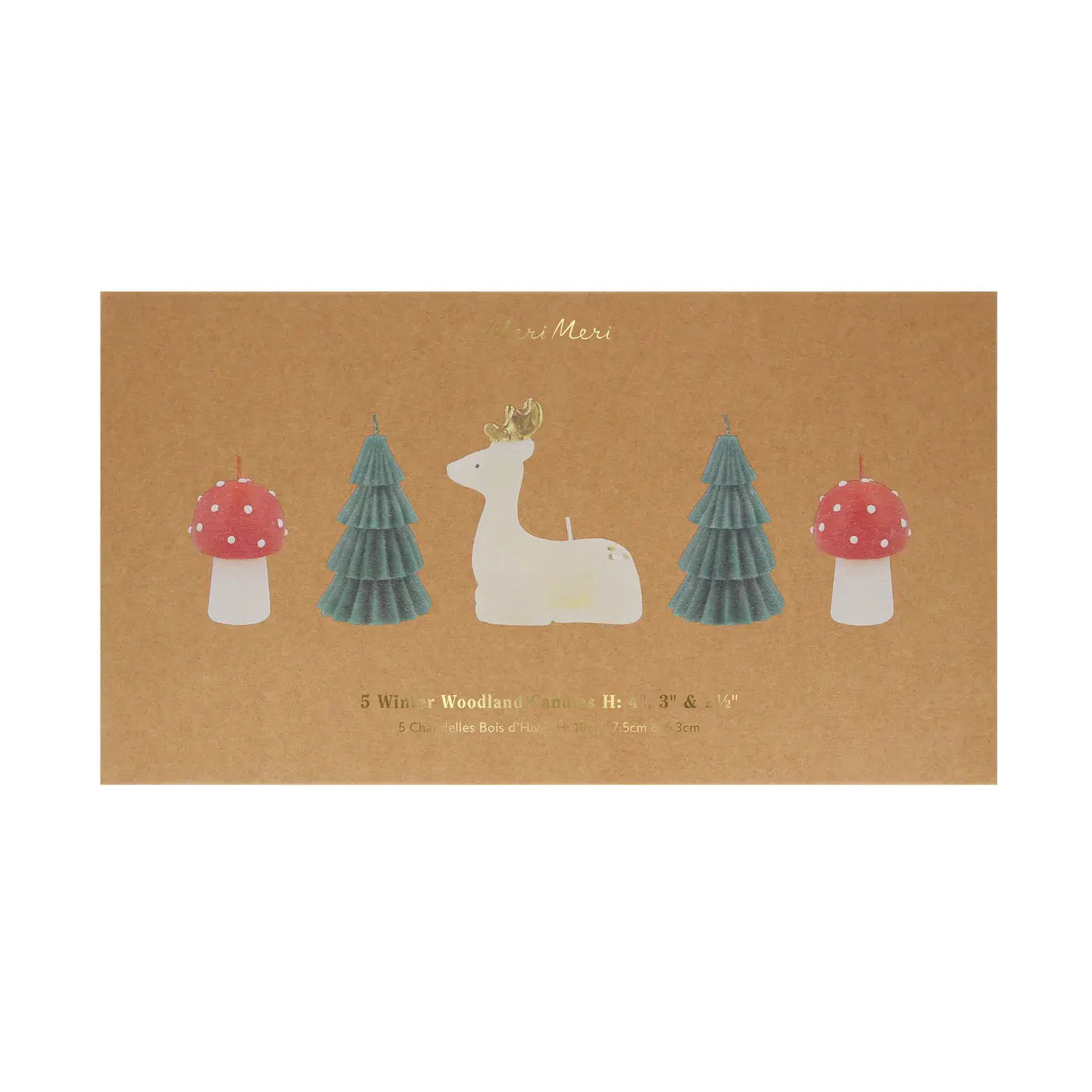 Winter Woodland Candles (x 5) Meri Meri