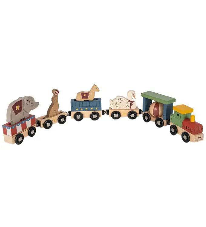 Wooden Animal Train Konges Slojd