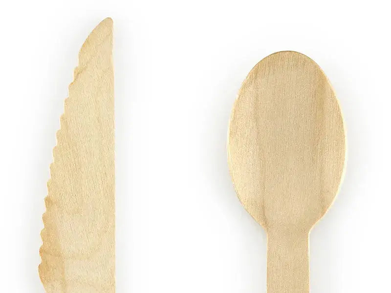 Wooden Cutlery Stars, gold, 16cm Partydeco