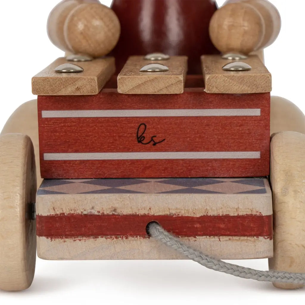 Wooden Pull Bunny Music Konges Slojd