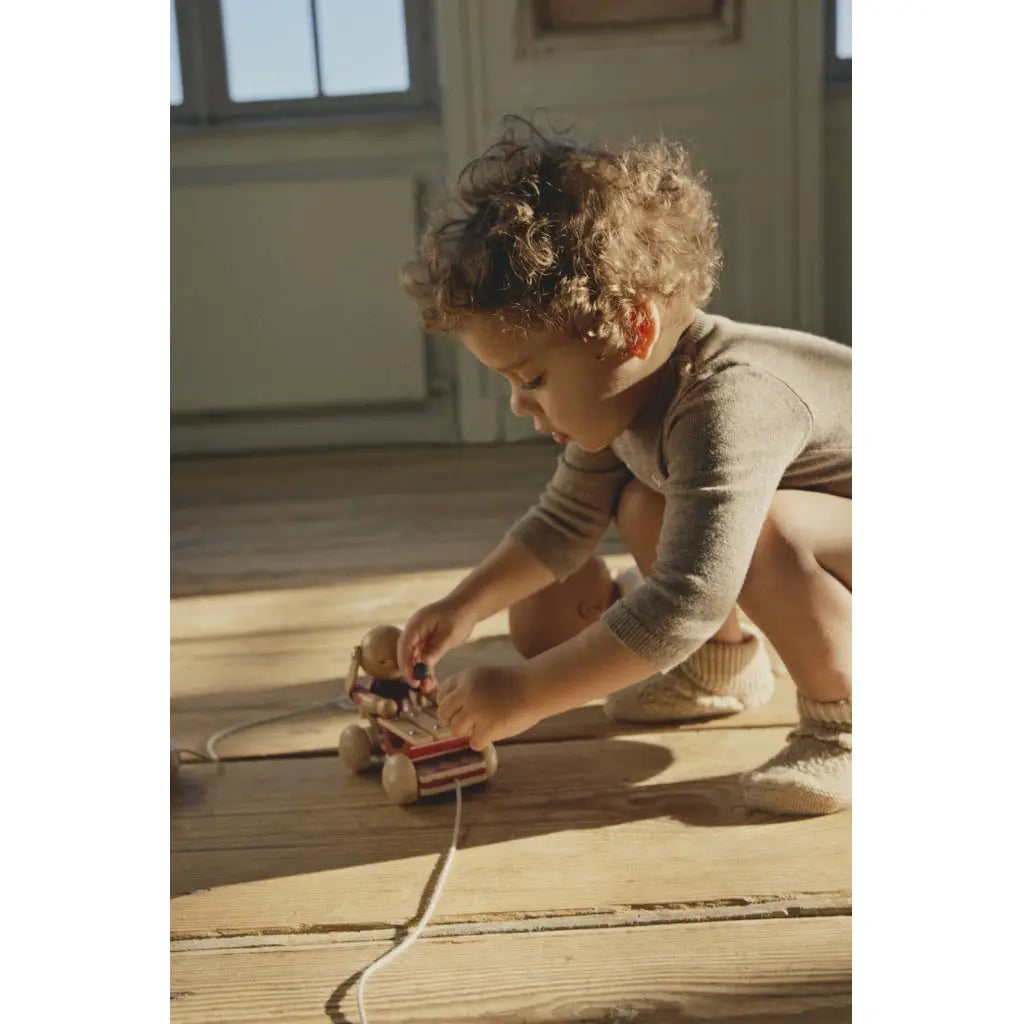 Wooden Pull Bunny Music Konges Slojd