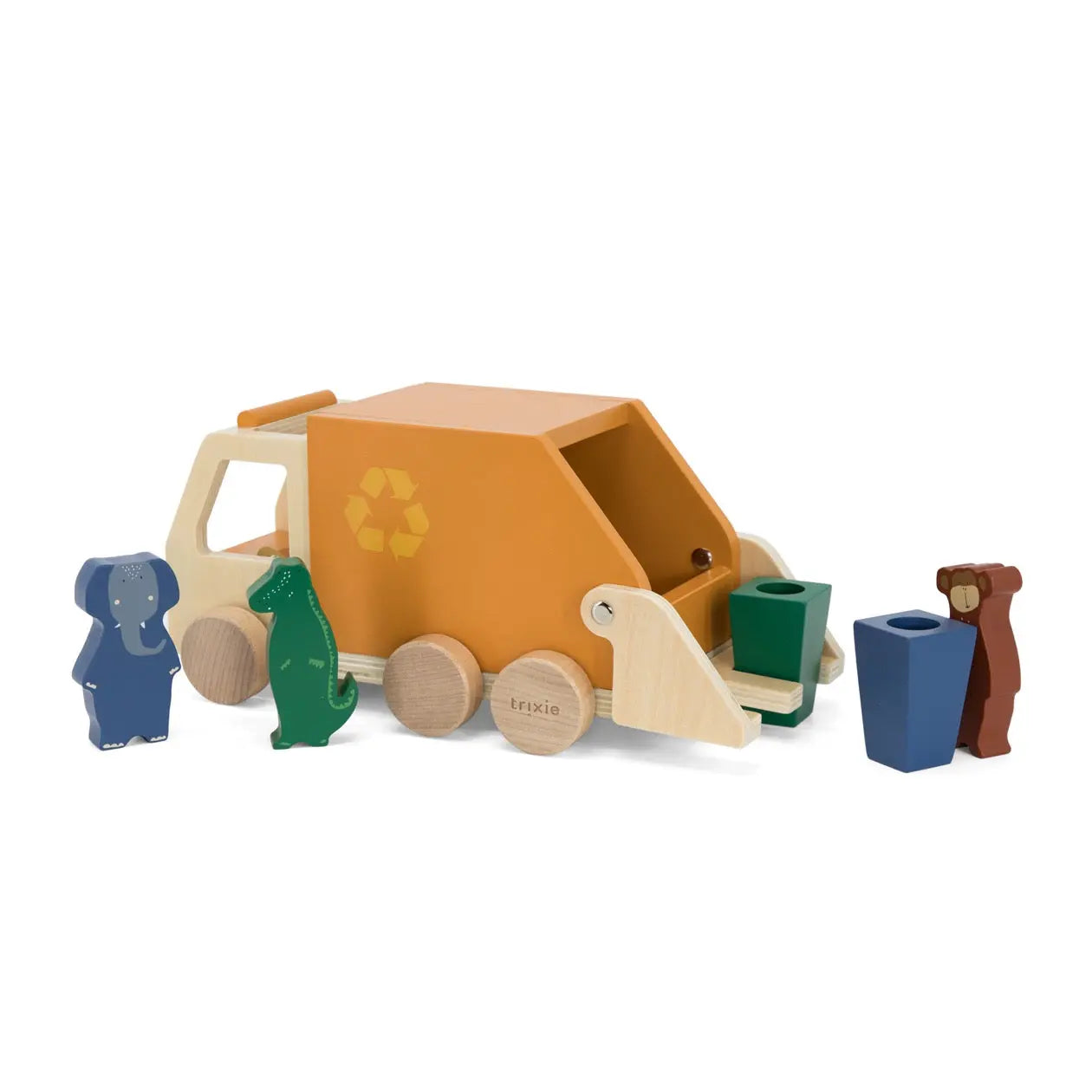 Wooden garbage truck - TRIXIE - All Animals Trixie