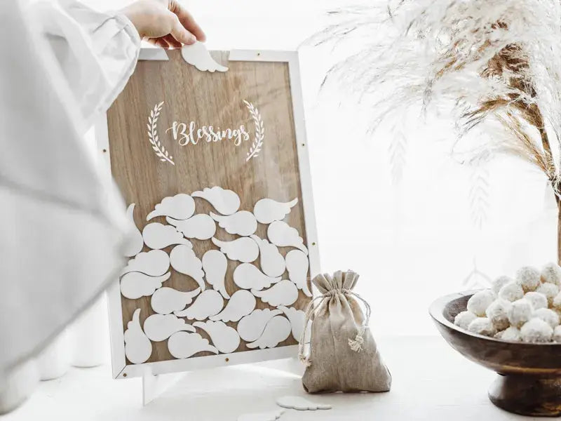 Wooden guest book - Blessings, 27.5x39.5cm Partydeco