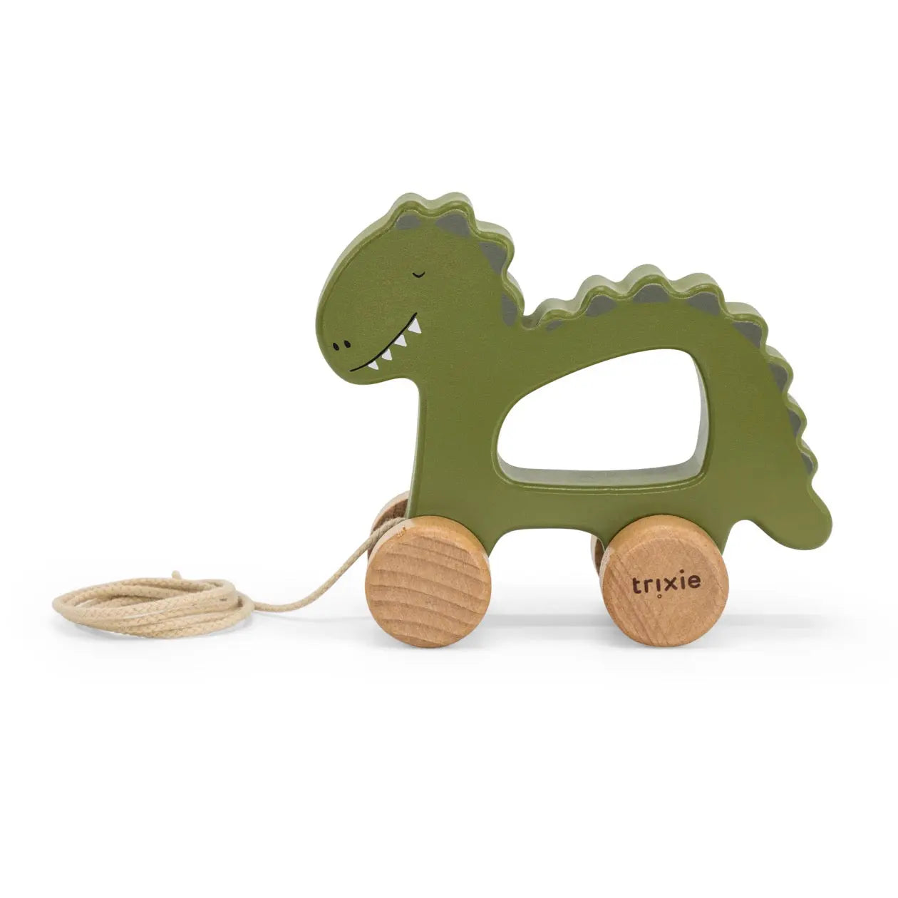 Wooden pull along toy - Mr. Dino Trixie
