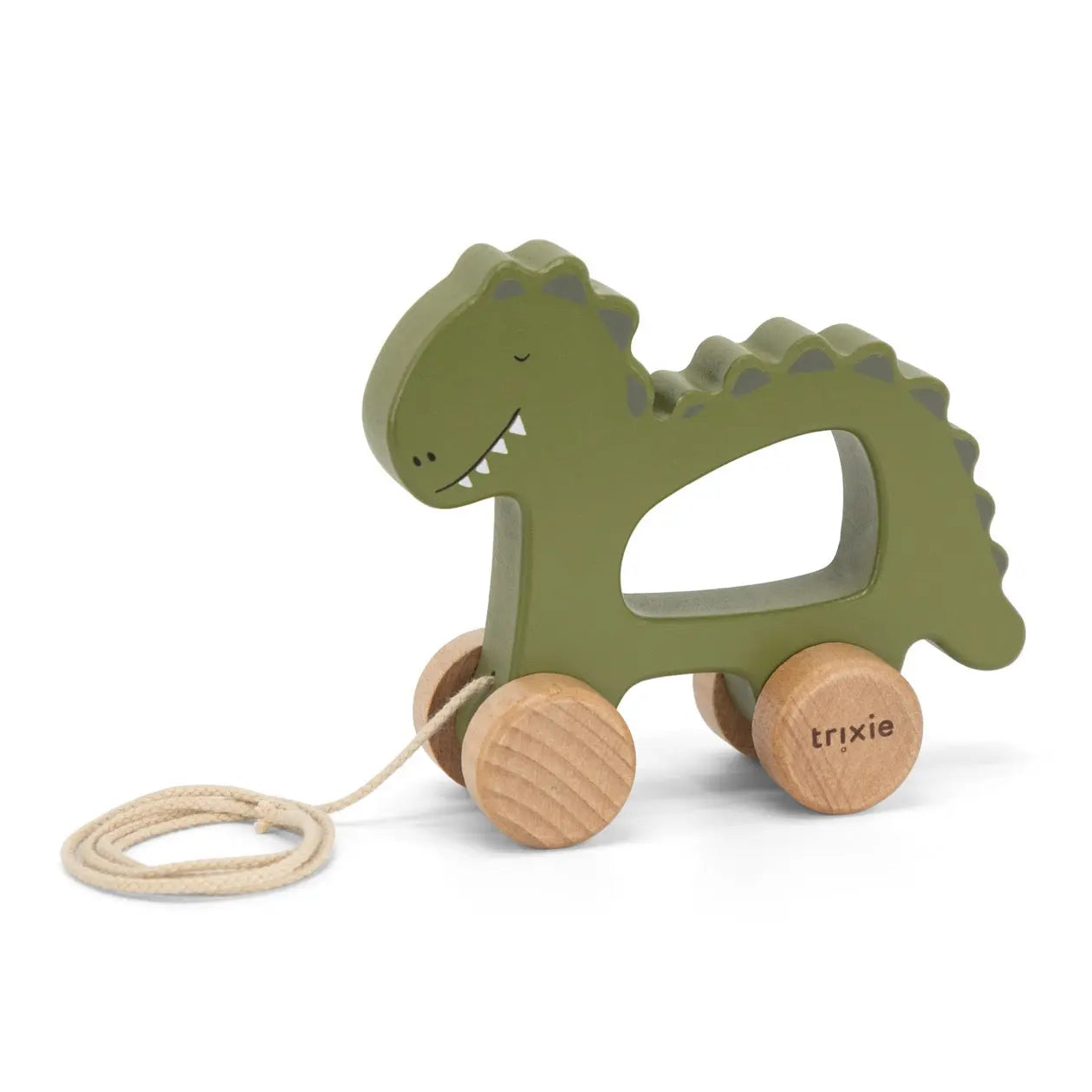 Wooden pull along toy - Mr. Dino Trixie