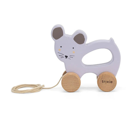 Wooden pull along toy - Mrs. Mouse Trixie