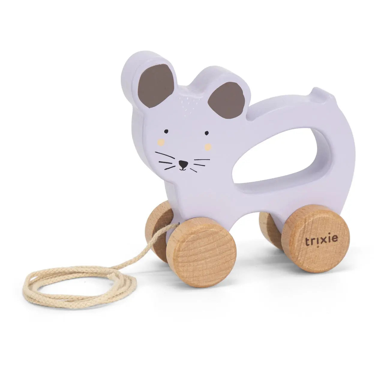 Wooden pull along toy - Mrs. Mouse Trixie