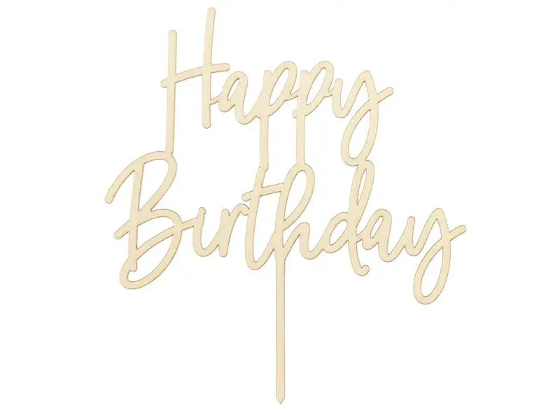 Wooden topper Happy Birthday Partydeco