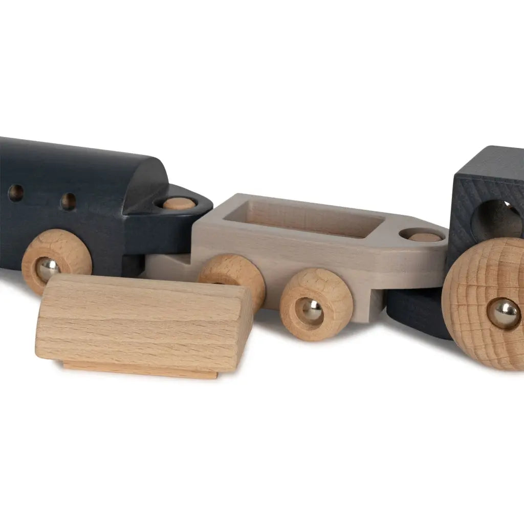 Wooden train blue - FSC  - KONGES SLØJD - 23 AW - wooden toys Konges Slojd