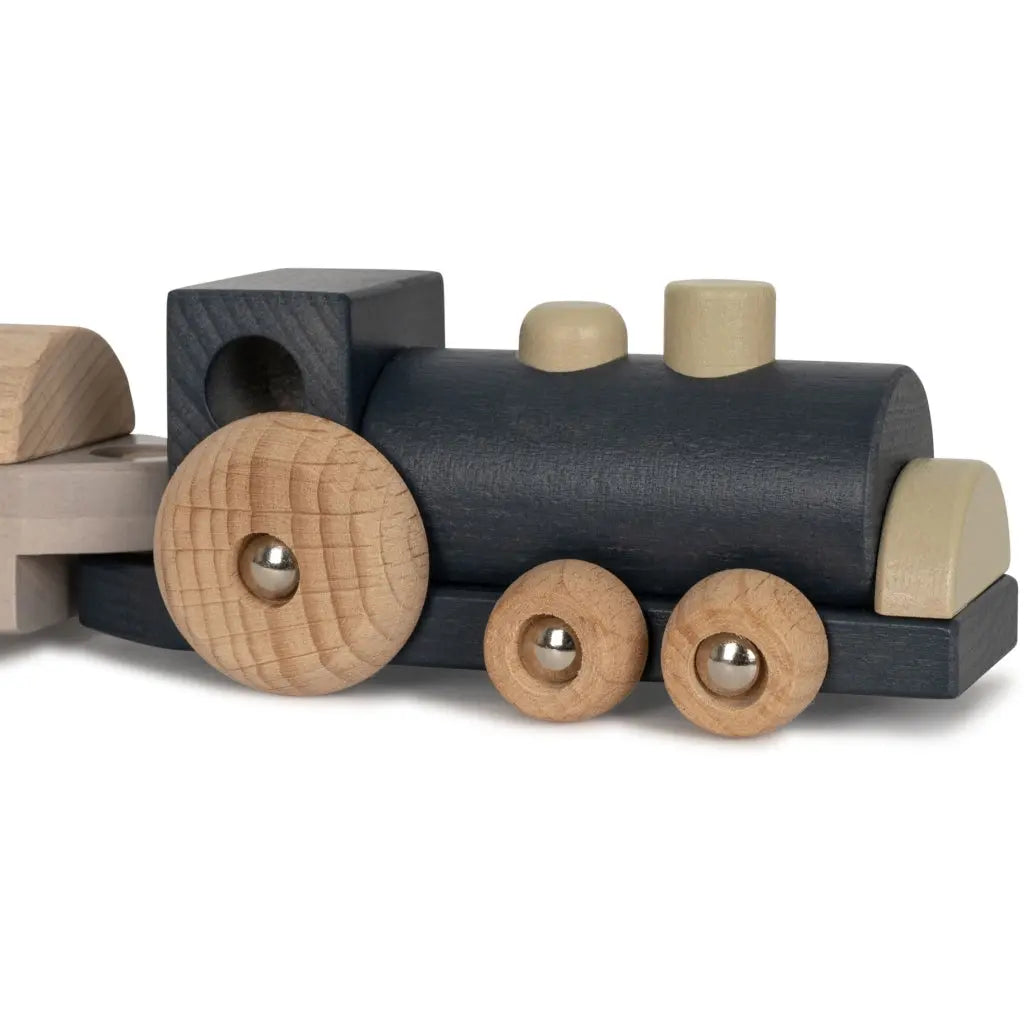 Wooden train blue - FSC  - KONGES SLØJD - 23 AW - wooden toys Konges Slojd