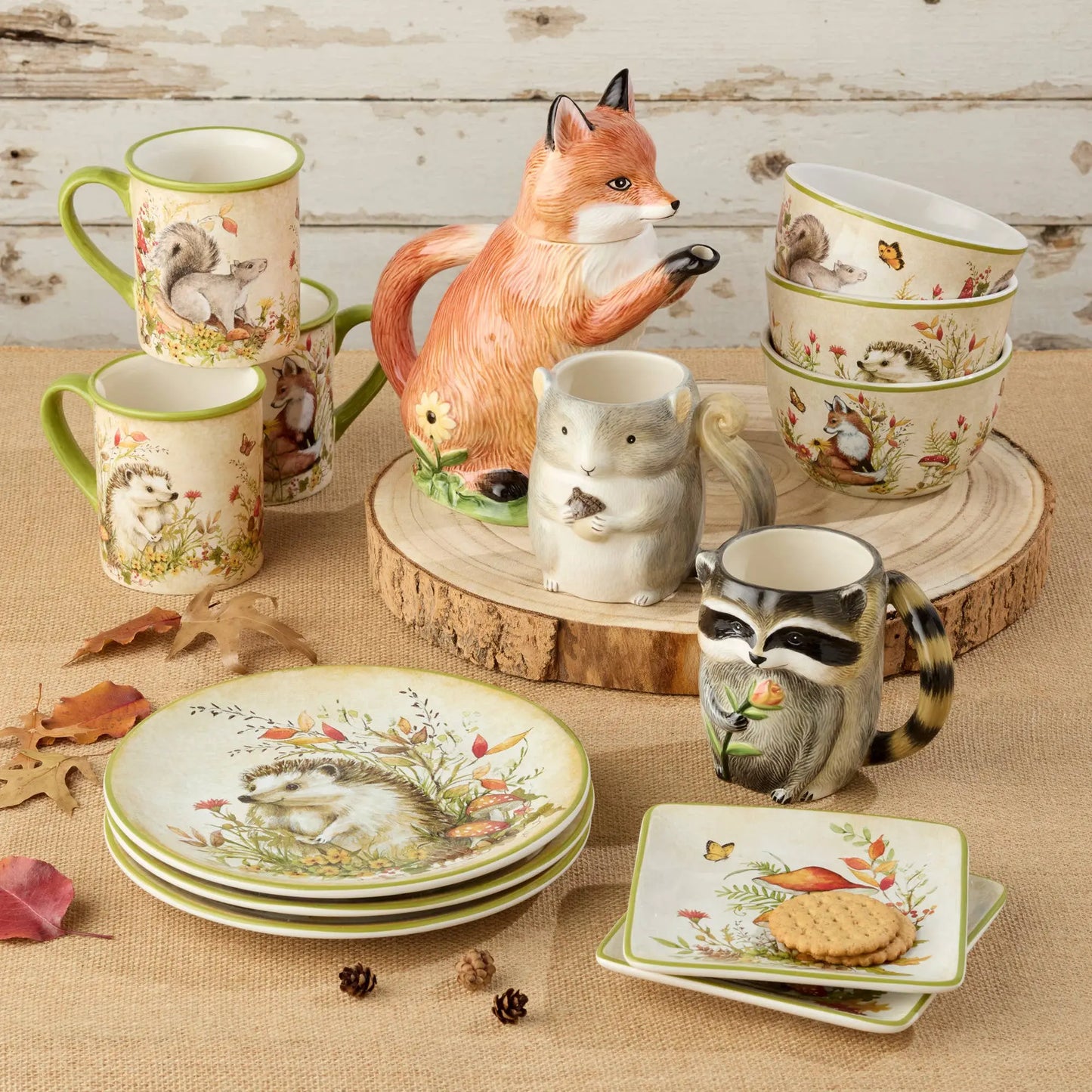 Woodland Critters Fall 3-D Mugs 16 oz.  Sell by unit Certified International