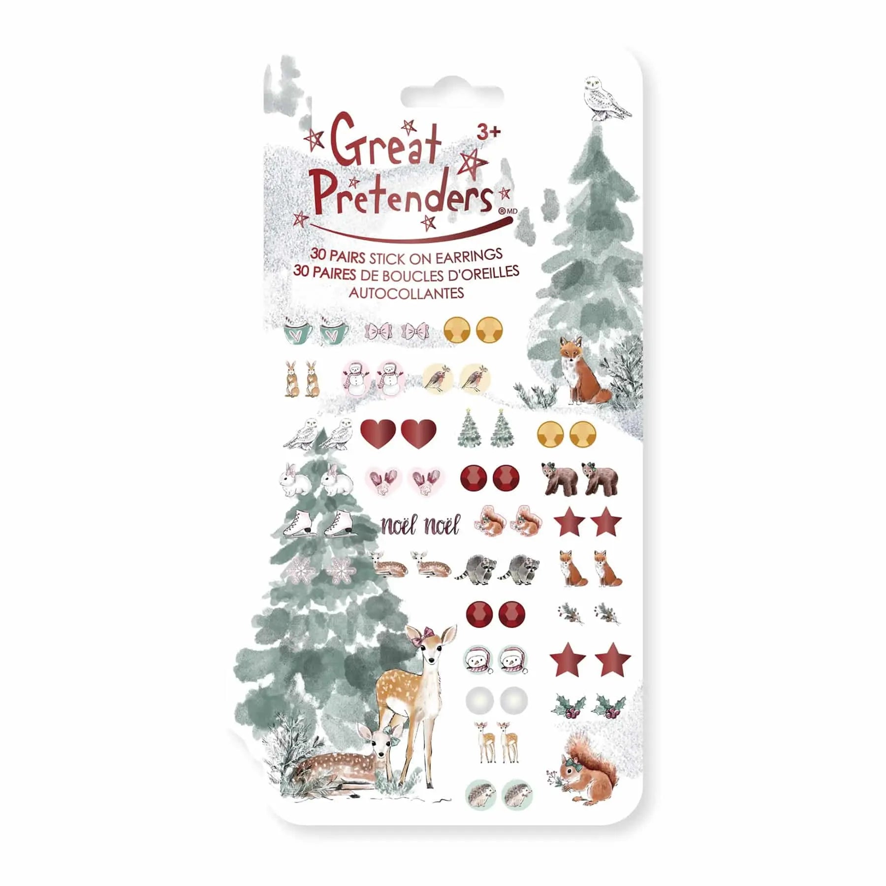 Woodland Fawn Sticker Earrings 30 pairs Great Pretenders