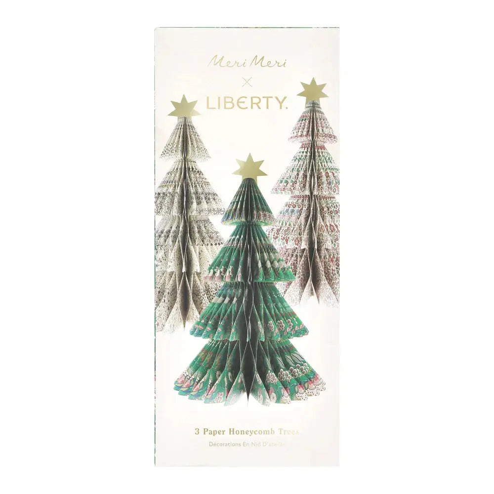 X Liberty paper honeycomb trees Meri Meri