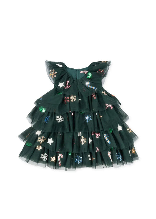 YVONNE CHRISTMAS DRESS - Hunter Green Konges Slojd