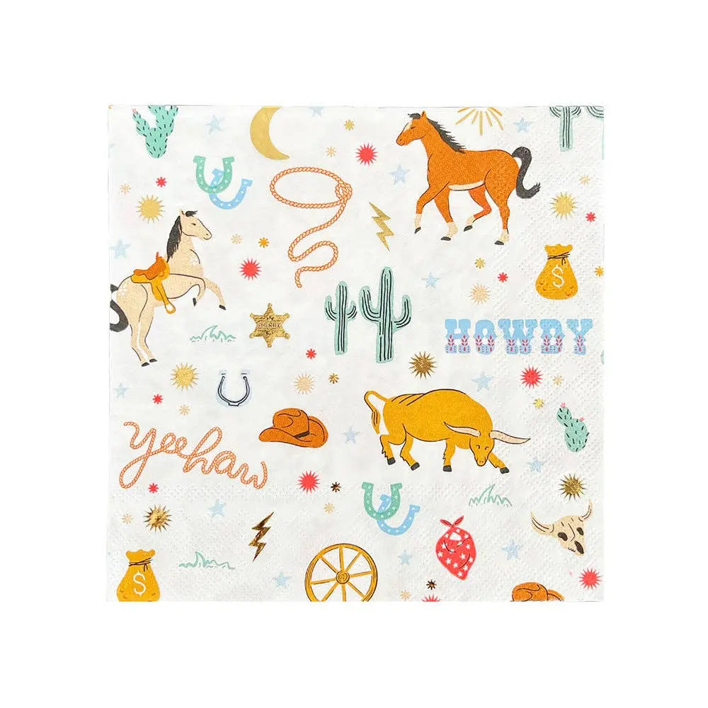 Yeehaw Large "Cowboy" Napkins Jollity & Co. + Daydream Society